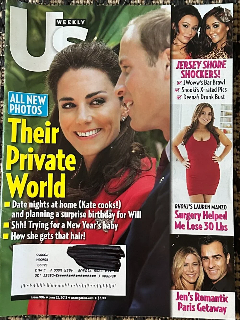 Vintage Lot of 6 US Weekly Magazines 2012 Celebrity Gossip Fashion Party Life